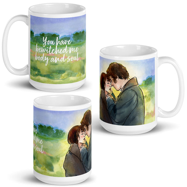 Pride and Prejudice Mug with the embrace between Darcy and Elizabeth in the 2005 film