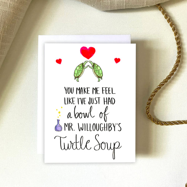 Outlander Valentine Turtle Soup Notecard