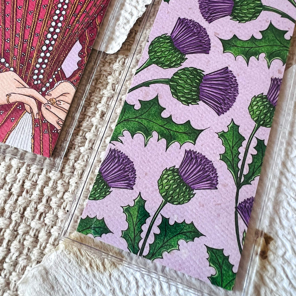 Mary Queen of Scots and Purple Thistle Bookmark