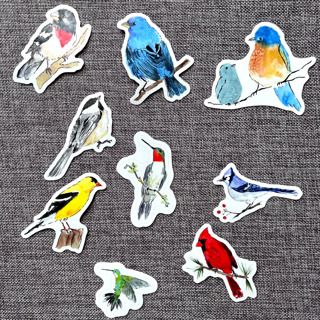 Backyard birds sticker set – Kathryn Holeman Illustrations