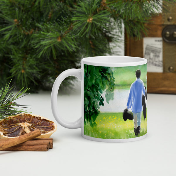 Pride and Prejudice Mug with Mr Darcy at Pemberley from the 1995 miniseries