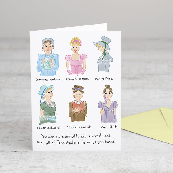 Jane Austen Heroines Notecard