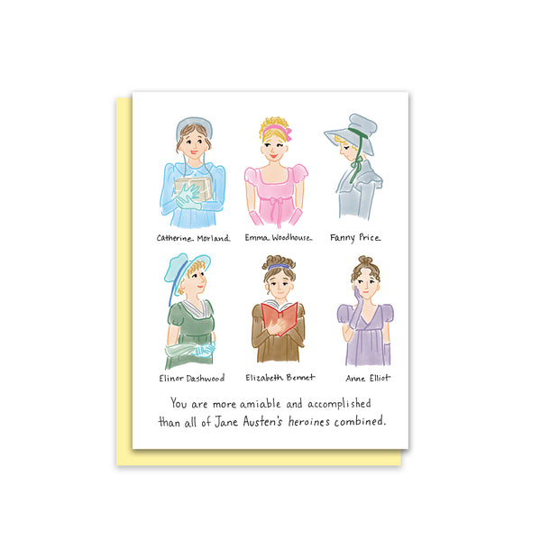 Jane Austen Heroines Notecard