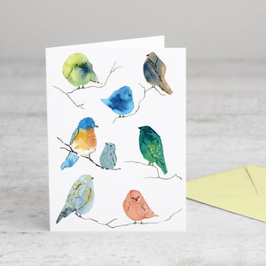 Watercolor Birds Notecard
