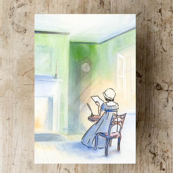 Jane Austen at her Writing Desk Art Print