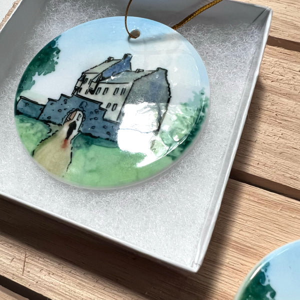 Outlander Lallybroch Round Ceramic Christmas Ornament