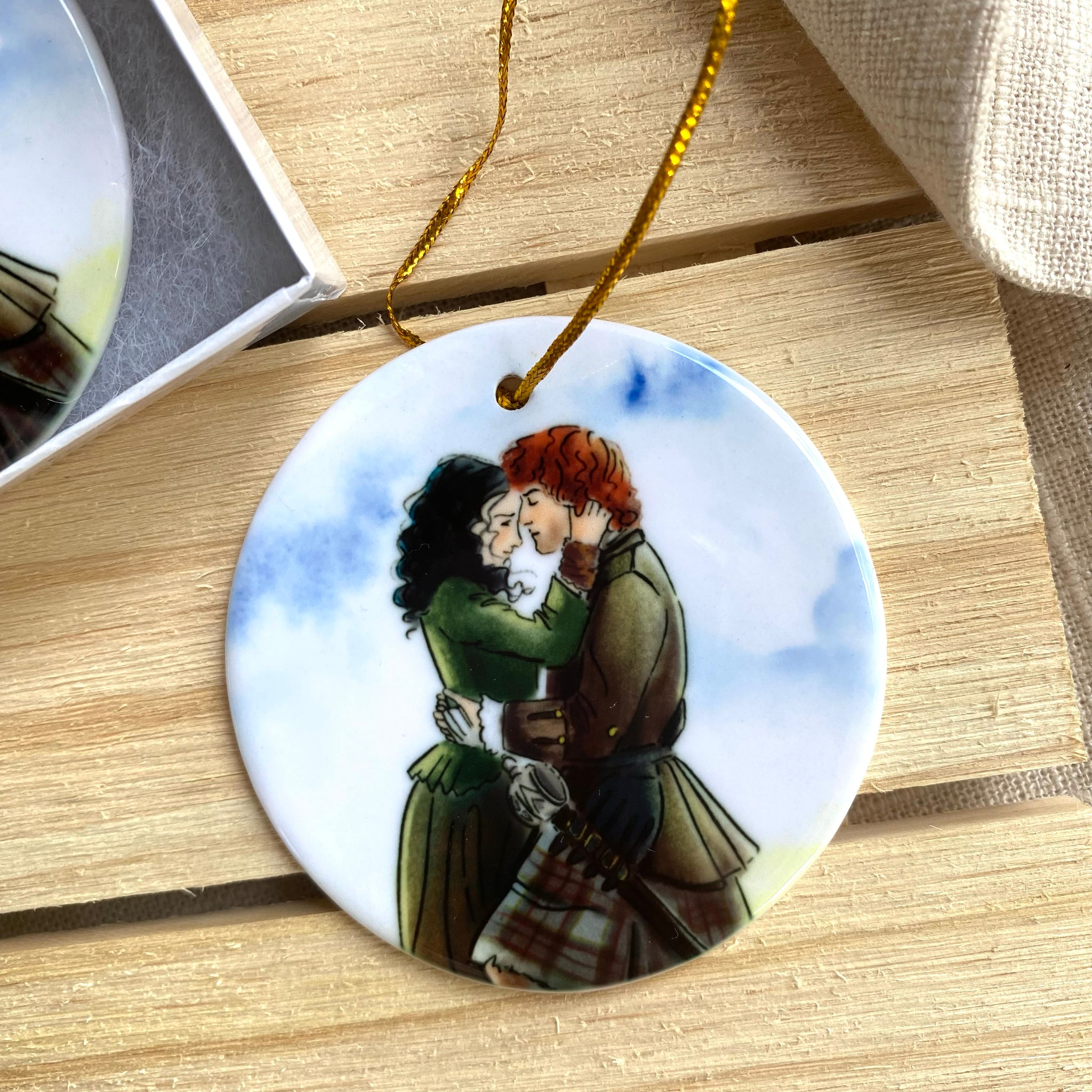 Jamie and Claire Fraser Outlander Christmas Ornament