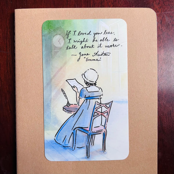 Jane Austen Writing at Her Desk Sticker