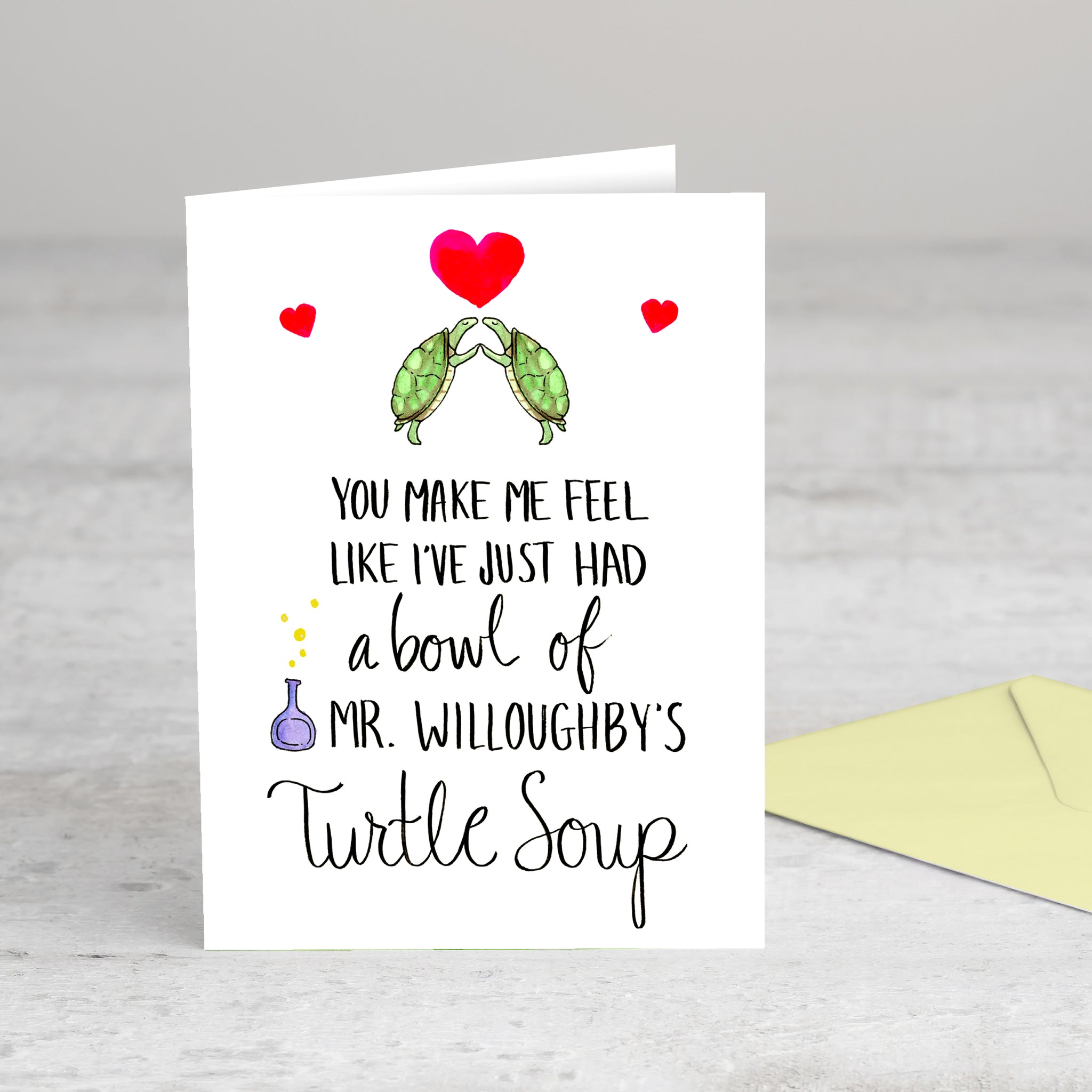 Outlander Valentine Turtle Soup Notecard